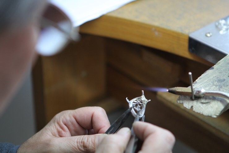 Jewelry crafting process — proof of obsessive precision